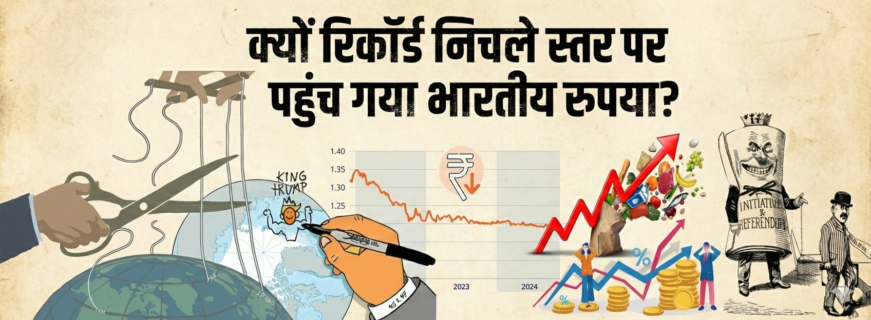 क्यों रिकॉर्ड निचले स्तर पर पहुंच गया भारतीय (INR) रुपया?